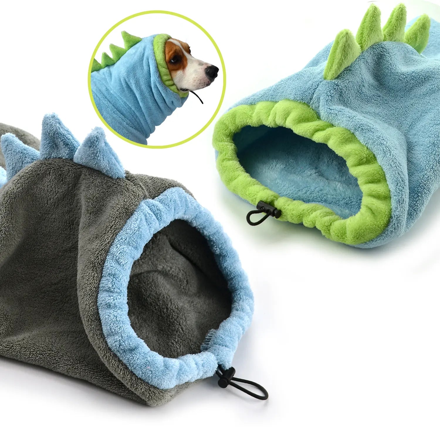 Quick-Dry Dog Bathrobe and Towel Set with Adjustable Microfiber Robe and Drying Gloves, Perfect for Cold Weather and Beach Use