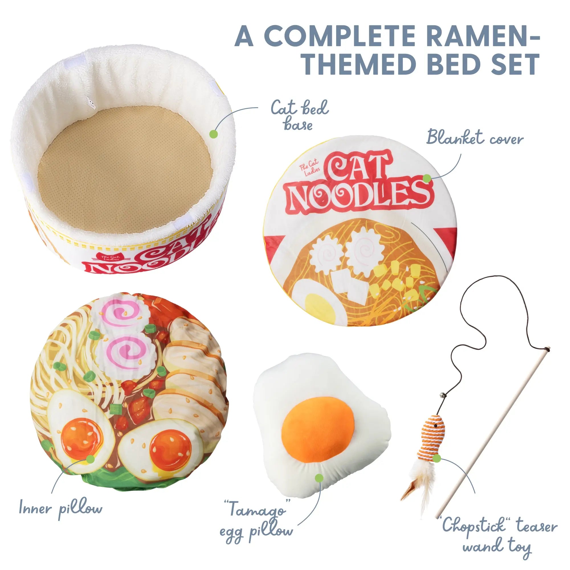 Ramen-Inspired Cat Bed