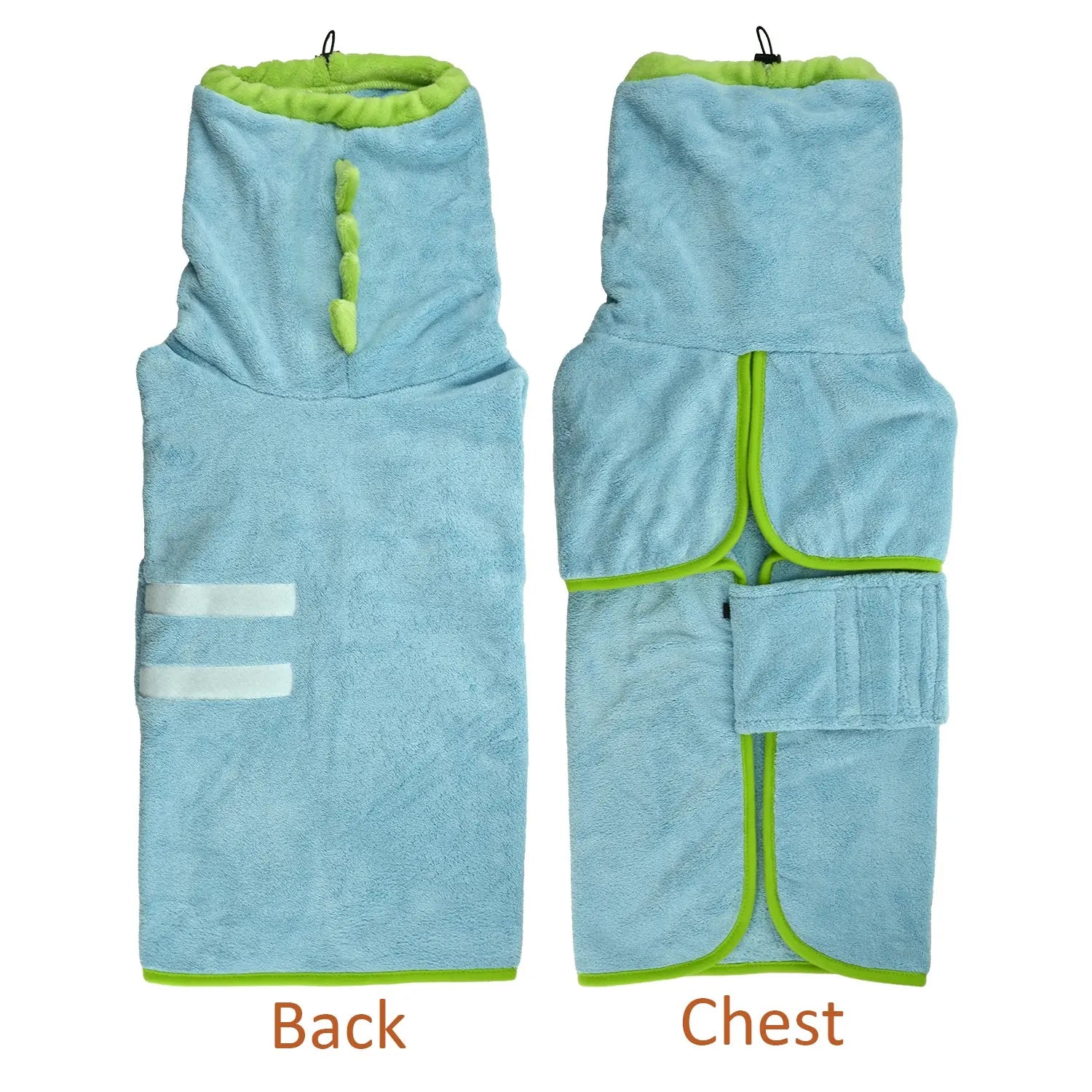 Quick-Dry Dog Bathrobe and Towel Set with Adjustable Microfiber Robe and Drying Gloves, Perfect for Cold Weather and Beach Use