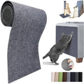 Cat Scratch Furniture Protector Mat - Self-Adhesive DIY Cat Scratch Pad for Cat Trees, Doors, and Couches (Dark Gray, 11.8 x 23 Inches)