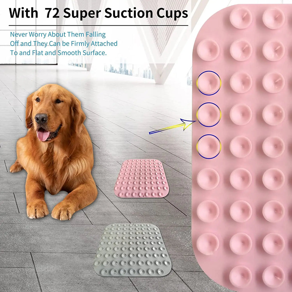 Dog Lick Mat with Suction Cups for Slow Feeding and Pet Anxiety Relief - Ideal for Food, Yogurt, and Peanut Butter Training