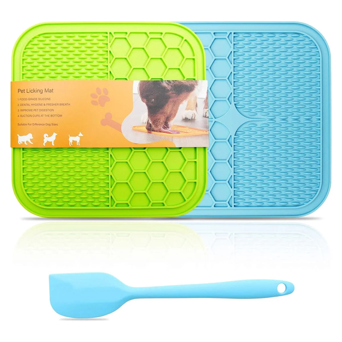Dog Lick Mat with Suction Cups for Slow Feeding and Pet Anxiety Relief - Ideal for Food, Yogurt, and Peanut Butter Training