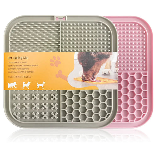 Dog Lick Mat with Suction Cups for Slow Feeding and Pet Anxiety Relief - Ideal for Food, Yogurt, and Peanut Butter Training