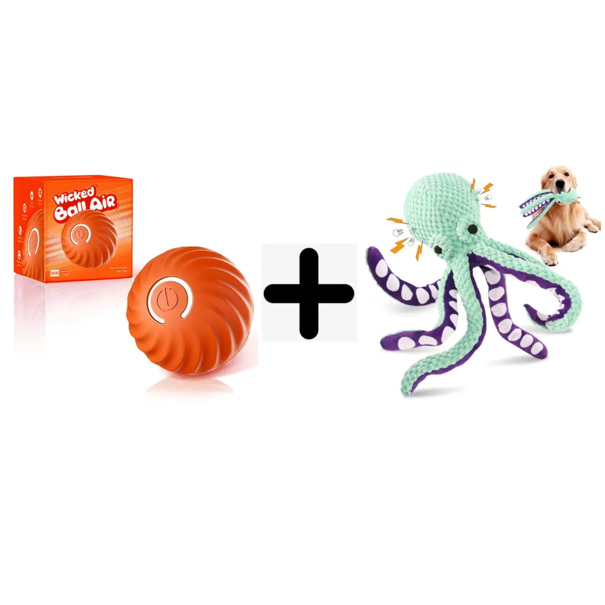 Interactive Motion-Activated Dog Balls, 2.7-Inch Durable Automatic Rolling Toy, USB Rechargeable Outdoor Pet Accessory - Gttq