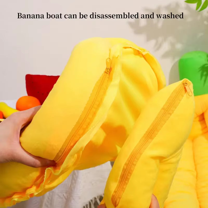 Cozy Banana-Shaped Nest Bed for Dogs and Cats - Durable, Detachable, and Washable Plush Sanctuary for Small, Medium, and Large Pets