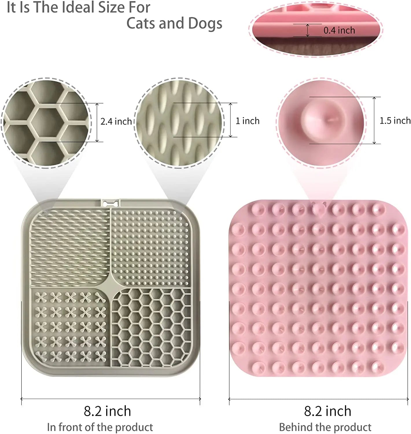 Dog Lick Mat with Suction Cups for Slow Feeding and Pet Anxiety Relief - Ideal for Food, Yogurt, and Peanut Butter Training