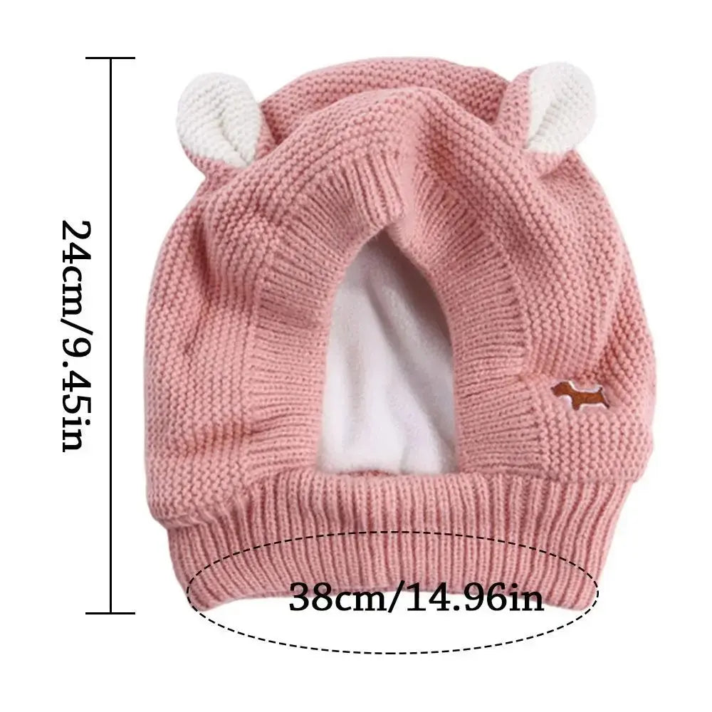 Dog Noise-Reducing Ear Muffs, Single Unit Protective Ear Covers for Large Dogs, Knitted Fabric Ear Hat, Pet Apparel Accessories